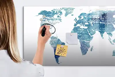 Magnetická kreslící tabule ve tvaru mapy světa