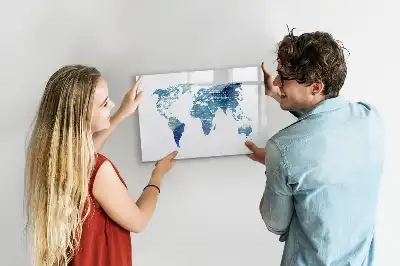 Magnetická kreslící tabule ve tvaru mapy světa