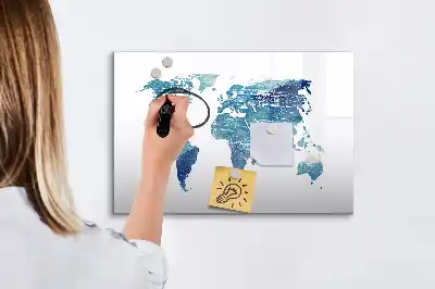 Magnetická kreslící tabule ve tvaru mapy světa