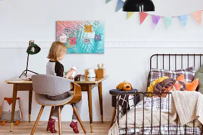 Magnetická kreslící tabule v designu tropické palmy
