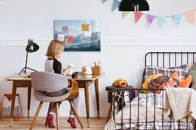Popisovatelná magnetická tabule s motivem horské krajiny