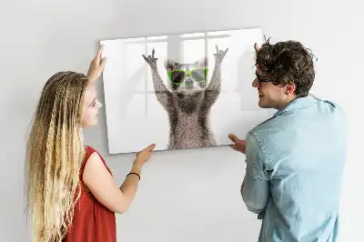 Popisovatelná magnetická tabule s motivem sukulentů v brýlích