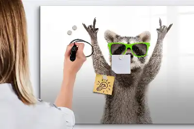 Popisovatelná magnetická tabule s motivem sukulentů v brýlích
