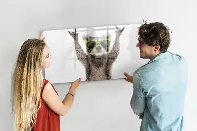 Popisovatelná magnetická tabule s motivem sukulentů v brýlích
