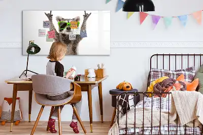 Popisovatelná magnetická tabule s motivem sukulentů v brýlích