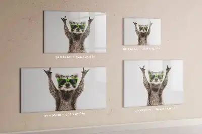 Popisovatelná magnetická tabule s motivem sukulentů v brýlích