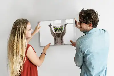 Popisovatelná magnetická tabule s motivem sukulentů v brýlích