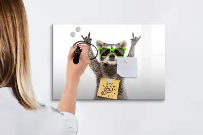 Popisovatelná magnetická tabule s motivem sukulentů v brýlích