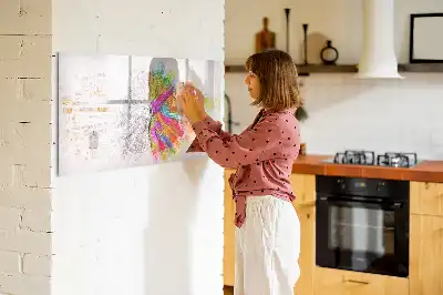 Popisovatelná magnetická tabule s motivem abstrakce mozku