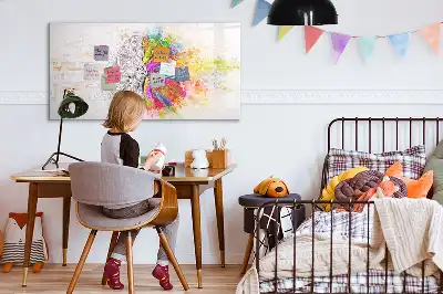 Popisovatelná magnetická tabule s motivem abstrakce mozku