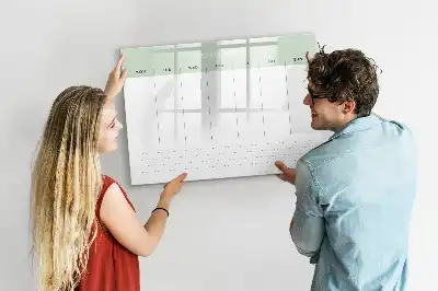 Magnetická kreslící tabule týdenní plánovač