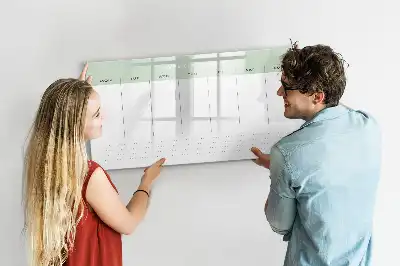 Magnetická kreslící tabule týdenní plánovač