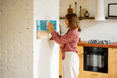 Popisovatelná magnetická tabule s motivem mořské pláže s lidmi