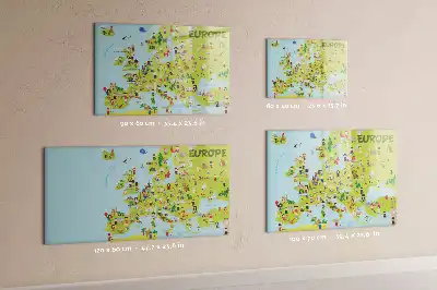 Magnetická mapa světa s vlajkami a popisovatelným povrchem