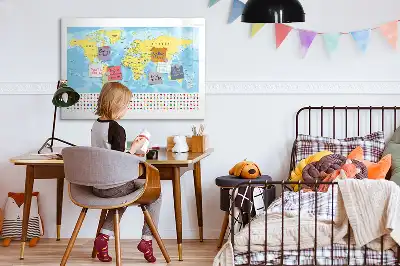 Magnetická kreslící tabule s motivem mapy světa