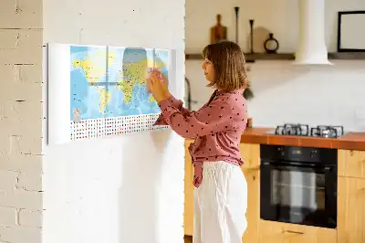 Magnetická kreslící tabule s motivem mapy světa