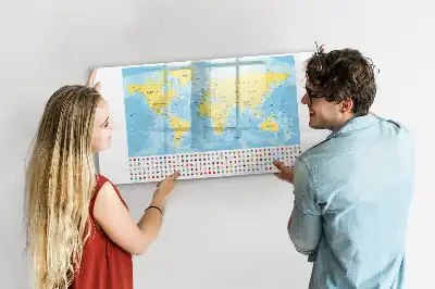 Magnetická kreslící tabule s motivem mapy světa