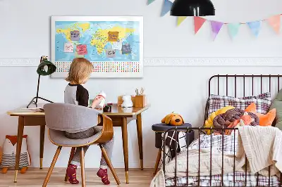 Magnetická kreslící tabule s motivem mapy světa