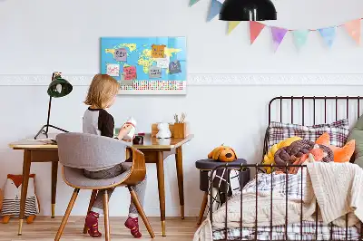 Popisovatelná magnetická tabule klasická mapa světa