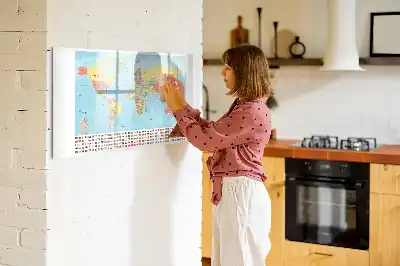 Magnetická kreslící tabule geografická mapa světa