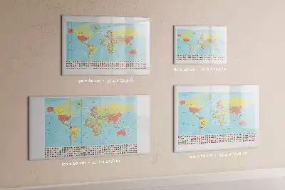 Magnetická kreslící tabule geografická mapa světa