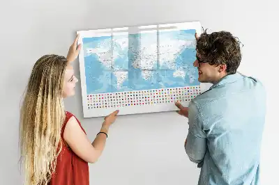 Magnetická kreslící tabule mapy kontinentů