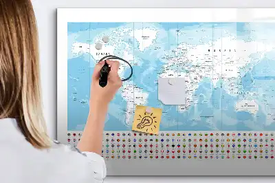Magnetická kreslící tabule mapy kontinentů
