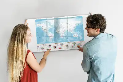 Magnetická kreslící tabule mapy kontinentů