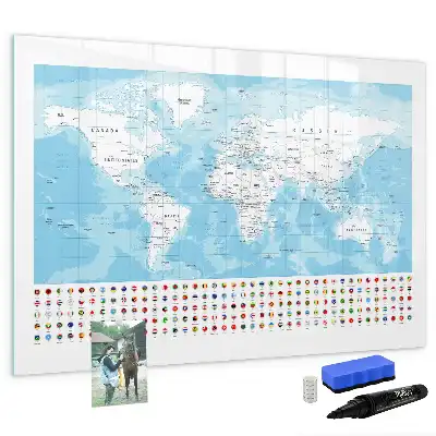 Magnetická kreslící tabule mapy kontinentů