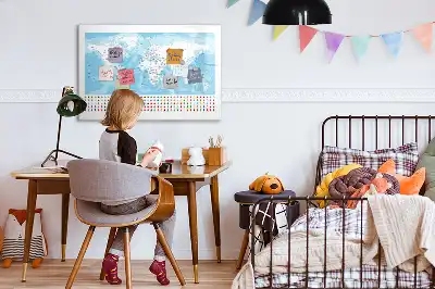 Magnetická kreslící tabule mapy kontinentů