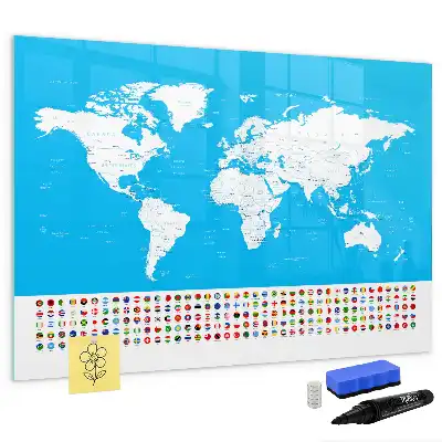 Magnetická kreslící tabule ve tvaru obrysové mapy států