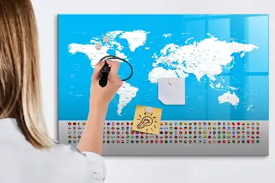 Magnetická kreslící tabule ve tvaru obrysové mapy států