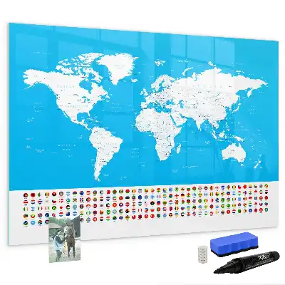 Magnetická kreslící tabule ve tvaru obrysové mapy států