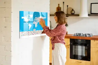 Magnetická kreslící tabule ve tvaru obrysové mapy států