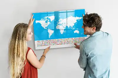 Magnetická kreslící tabule ve tvaru obrysové mapy států
