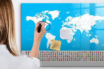 Magnetická kreslící tabule ve tvaru obrysové mapy států