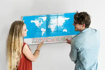 Magnetická kreslící tabule ve tvaru obrysové mapy států
