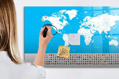 Magnetická kreslící tabule ve tvaru obrysové mapy států