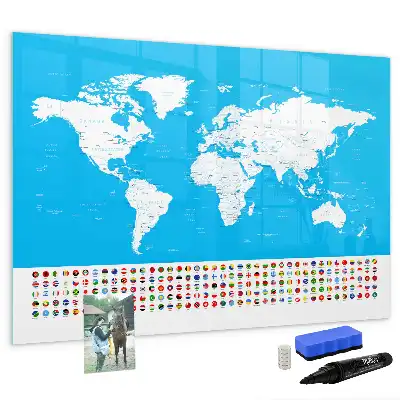 Magnetická kreslící tabule ve tvaru obrysové mapy států