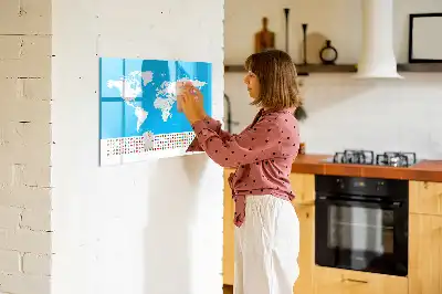 Magnetická kreslící tabule ve tvaru obrysové mapy států