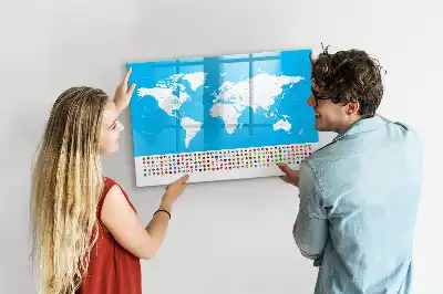 Magnetická kreslící tabule ve tvaru obrysové mapy států