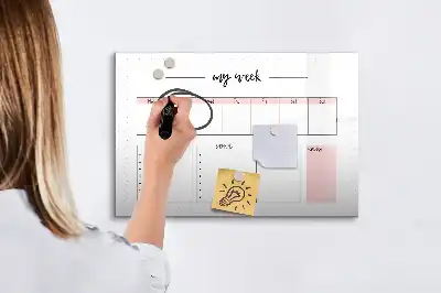 Magnetická kreslící tabule můj týdenní plánovač