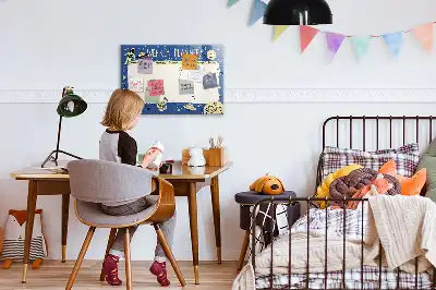 Popisovatelná magnetická tabule vesmírný týdenní plánovač