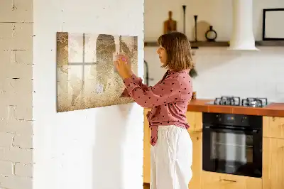 Magnetická kreslící tabule s motivem vintage mapy světa