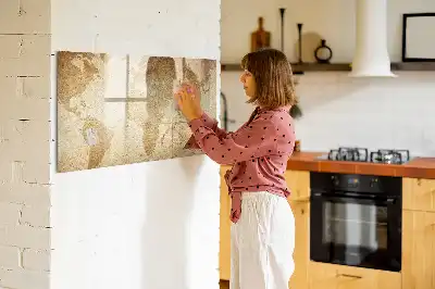 Magnetická kreslící tabule s motivem vintage mapy světa