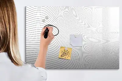 Magnetická tabule s popisovatelným povrchem motiv abstraktní linie