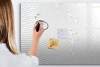 Magnetická tabule s popisovatelným povrchem motiv abstraktní linie