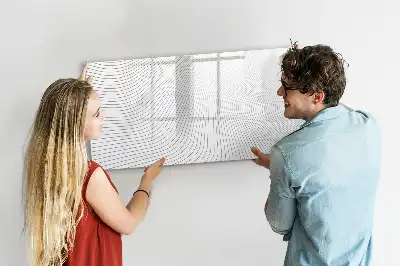 Magnetická tabule s popisovatelným povrchem motiv abstraktní linie