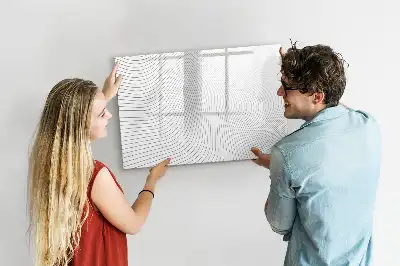 Magnetická tabule s popisovatelným povrchem motiv abstraktní linie