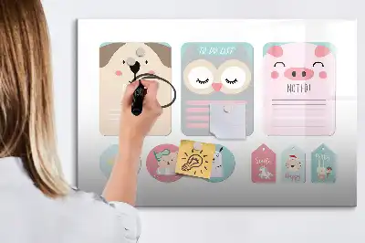 Popisovatelná magnetická tabule veselá zvířátka